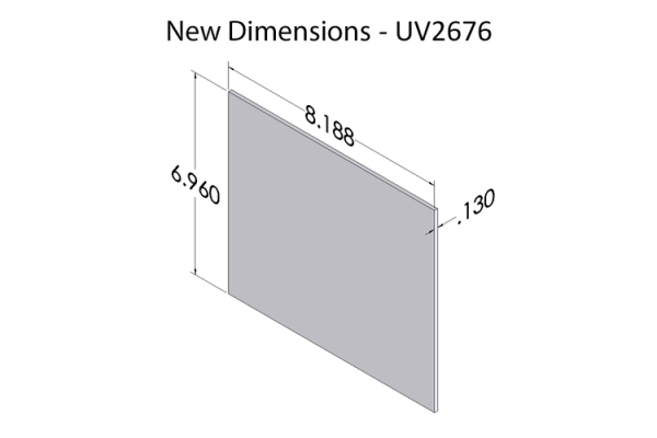 dichroic glass dimensions